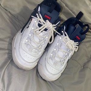 Fila disrupters red white and blue